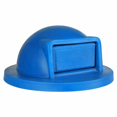 EX-CELL KAISER Replacement Dome Top W/Push Door - Plastic, Recycle Blue RC-55 LID TDM RBL PL